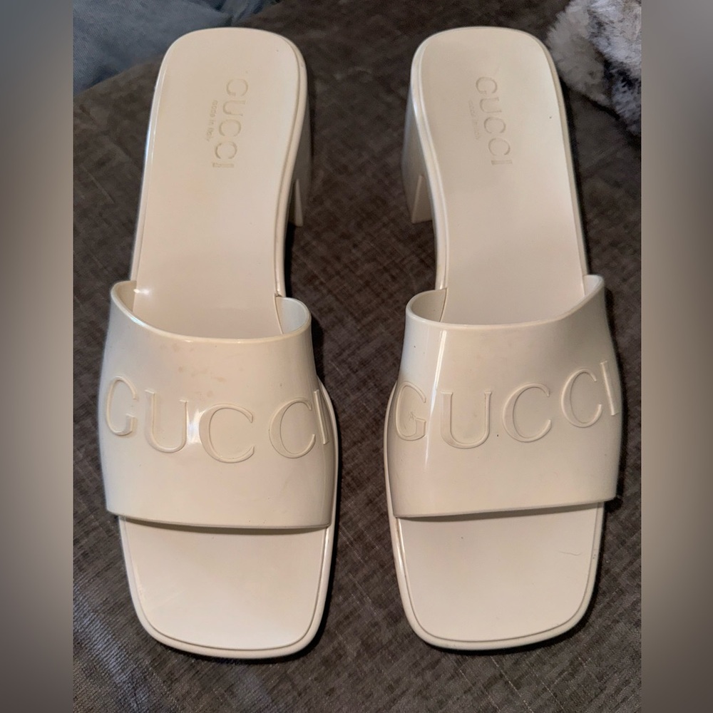 Gucci Women's Platform Block Heel Slide Sandals